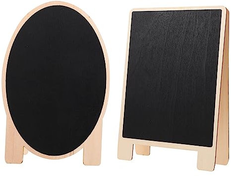 SEWACC 2stücke Holztafel zum Abwischen Doppelseitig Wiederverwendbar für Junge Mädchen Schilder und Nachrichtentafeln mit Stabilem Standfuß Geeignet für Schlafzimmer Wohnzimmer