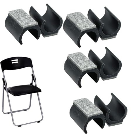 Confezione da 8 feltrini per sedie da 24 – 25 mm di diametro, feltrini per sedie proteggono piastrelle e pavimenti in legno, riducono il rumore e aumentano la stabilità