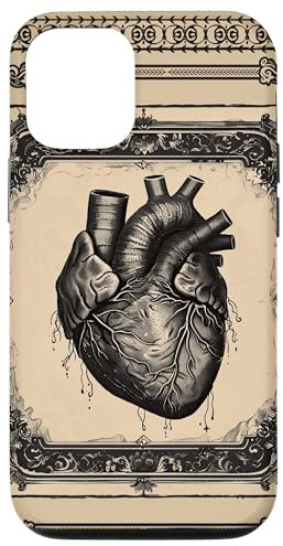 Gothic Heart Anatomy Ornate Victorian Grunge Ästhetik Hülle für iPhone 12/12 Pro