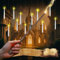 ALEIFLE 10 Pack Floating Candles with Wand, Battery Operated LED Taper Candles, Flickering Warm Light for Home, Wedding, Party, Christmas, Halloween Decorations
