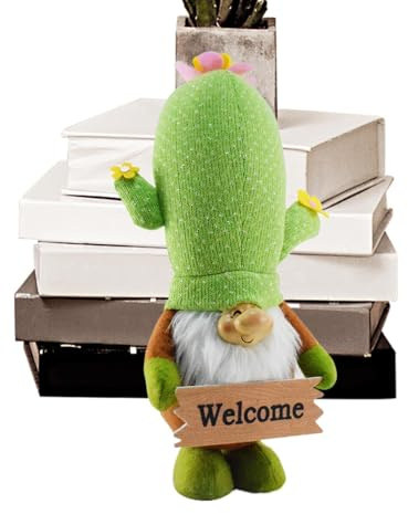 Ornamento natalizio con cactus, decorazione natalizia con motivo cactus | decorazioni nane primaverili – unico nano di Natale cactus, morbido, accessorio natalizio per scrivania,