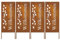 Kapaga - Lot de 4 Brise-vues en Métal Corten 100 x 40 cm - Effet Rouillé - Paravent Rustique pour Jardin - Panneaux de Protection Extérieurs - Élément Décoratif de Jardin - Clôture Déco (Bienvenue)