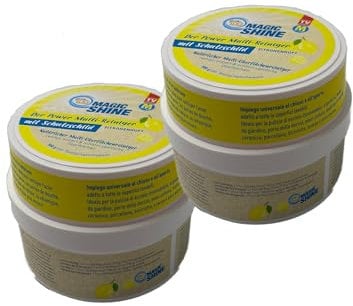 Pure100 MagicShine - Das Original aus dem TV - Allzweckreiniger - Doppelpack - 2x 300 Gramm - Putzstein - Entfernt Eingebranntes ohne Kratzer - Reinigungsstein mit Citrus-Duft - Edelstahlreiniger