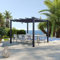 Tonnelle/Pergola Aluminium 3x3m Toile coulissante rétractable - Gris-Ohio