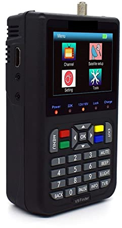 ,Hohe Empfindlichkeit V9 Finder mit H.265-Satellitenfinder LCD-Digitalsignalmesser 3,5 Zoll,High Sensitivity
