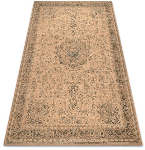rugsx Wollteppich POLONIA KORDOBA25 traditionelle Teppiche, für das Schlafzimmer, Wohnzimmer, Rosette, Rahmen antikbeige 200x300 cm