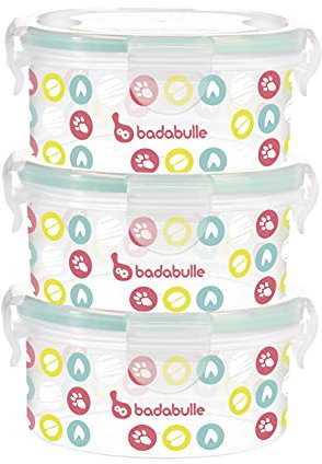 BADABULLE Pack de 3 Boîtes de conservation 300 ml