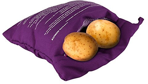 ele Multifunction Microwave Bag microwave oven cooking potato tortillas maiskool pressing baking tool, Cooker Potato 4 Minutes Fast Reusable Washable (Pack of 1, Purple)