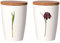 Simply Flowers - Tasse, Kaffeetasse, Teetasse, Vorratsdose - mit Bambusdeckel - Motiv: Schachbrettblume - 360 ml