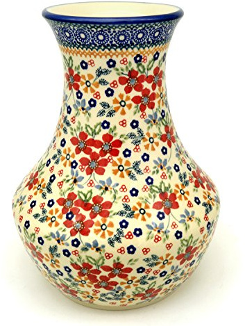 Bunzlauer keramik Vase Amphora, kegelförmig, 25 cm hoch (Dekor Cornelia)