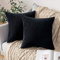 MIULEE 2er Set Kissenbezüge Kord Kissenhülle Dekorative Kissenbezug Sofakissen Couchkissen Dekokissen Zierkissenbezug Deko Kissenhülle mit Verstecktem Reißverschluss 50x50 cm Schwarz