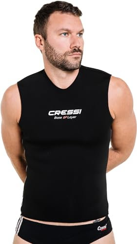Cressi Base Layer Man 2.5 mm, Sottomuta Stili Vari in Neoprene, Colore Nero Uomo, Nero, XL