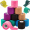 Fixierbinde Selbsthaftend, 5 cm x 4,5 m 12 Stück Tape Set – Kohäsive Bandage für Erste Hilfe, Sportverletzungen, Hand- und Sprunggelenksverstauchung und Schwellungen