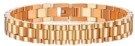 MAISON GIOIELLI FIRENZE - OHANA Bracciale da Uomo in Acciaio con Maglia Lavorata, Bracciale Tristano Placcato Oro, Ipoallergenico, Antigraffio e Waterproof