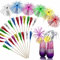 Bymivofun 100 Stück Feuerwerk Cocktail Picks, Palmen Picks, Mini Getränke Picks, 6-Farben-Dekorationen, für Obst, Kuchen, Hochzeit, Bar, Geburtstagsfeier