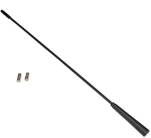 AUTOZOCO Varilla de Antena para autoradio, Antena de Coche Universal, Antena de Coche Universal, Longitud 40 cm, con Tornillos M5 y M6, Negro