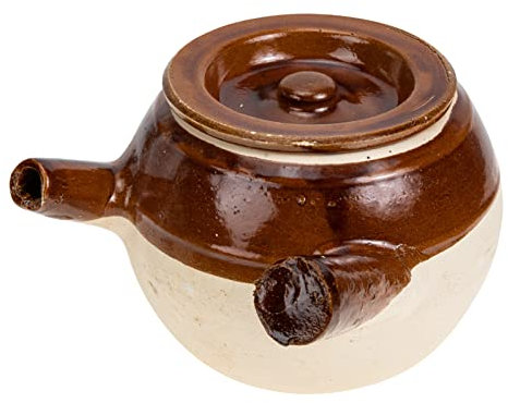 TOPBATHY Single Handle Clay Pot for Chinese Medicine Stew Gas Stove Clay Casserole Traditional Pottery Cooking Pot