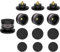 Set di 4 altoparlanti in alluminio con supporto per altoparlante, piedini regolabili in altezza, con rondella Shock Absorber per altoparlanti, dispositivi HiFi, subwoofer e DAC CD nero