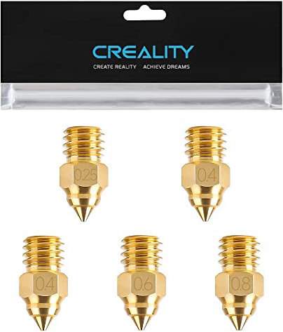 Creality 3D Drucker MK-ST Düsen 5pcs für Ender 3 S1 Ender-3 S1 Pro CR-6 SE CR-6 Max Sermoon V1 Pro Ender-2 Pro Ender-3 NEO/Ender 3 V2 Neo/Ender 3 Max Neo