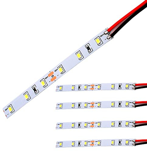 RUNCCI-YUN 5pcs 12V ~ 18V SMD 6-LED model railway led lighting,model train lights for lego led lights n gauge model railways oo gauge lights model train lights 10cm (Length)（white light）