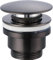 Mice - Valvola a Click Clack adatta per lavabi e bidet, facile installazione, tappi di scarico, universale, con o senza bordo, Pop-Up Black Gun Metal-VCC018, colore: grigio molto scuro satinato
