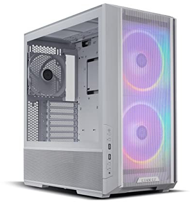 Lian Li Lancool 216 RGB White Steel (with Fan Controller)/Tempered Glass ATX Mid Tower Computer Case,2X 160 mm ARGB Fans Included - LANCOOL 216RC-W