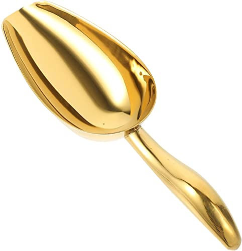 AKAZI Stainless Steel Ice Shovel Flour Scoop Metal Ice Scooper Candy Sugar Shovel Metal Ice Shovel Kitchen Scoop Flour Sugar Shovel Stainless Steel Shovel Grain Shovel Multifunction