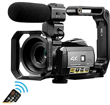 Macchina fotografica Digitale, Videocamere for visione notturna 4K Videocamere professionali Zoom digitale Vlog Telecamere for blog