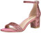 PIZZ ANNU Sandales Femme Été Confortable Talon Bloc Bout Ouvert Mode Glitter Chaussures Mariage Bride Or Rose EU 38
