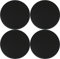 MOODMUSE Rundes Stuhlkissen Aus Leder, Rund, Wasserdicht, Hockerkissen, 2/4er Set rutschfeste Sitzkissen, Esszimmer, Küche, Stuhlpolster (Color : Black, Size : 35cm*4packs)