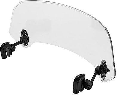 DOUKI Motorrad Windabweiser Universal-Motorrad-Windschutzscheibenverlängerung, Verstellbarer Spoiler-Deflektor, Zubehör, Spoiler-Klammer-Windschutzscheiben-Deflektor (Color : Transparent)