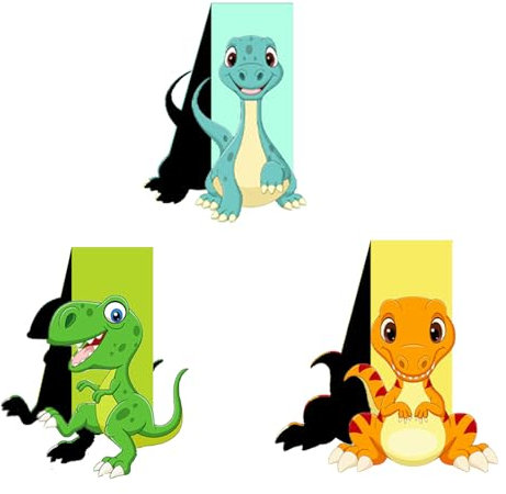 Magnetische Lesezeichen für Kinder - 3 Stück Lesezeichen mit Dinosaurier- und Tiermotiven