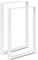 Magnetic Mobel Lot de 2 Pieds de Table en métal pour Bureau, Table à Manger, Meubles - 90 x 72 cm - Blanc - Profil 6 x 2 cm