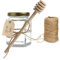Apoidea – Set aus 64 Stück Honigglas 250g, Honiglöffel und Kordel für kleine Gastgeschenke