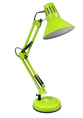 maolo Lampada da Scrivania Girevole e Snodabile E27 Struttura Metallica Resistente Braccio Estensibile 72cm Illuminazione Ufficio Casa 230V Cavo 1.5m Morsetto e Base Elegante Design (Verde)