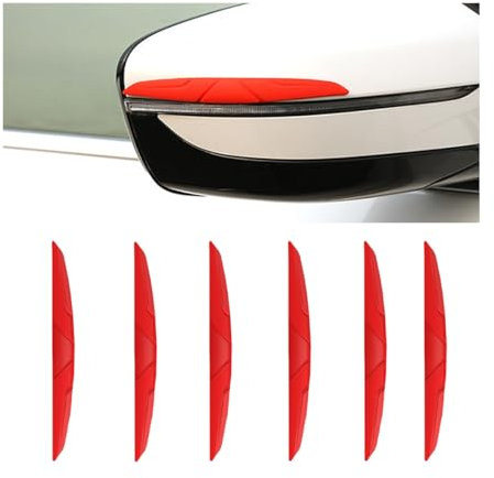 CGEAMDY 6 Pieces Car Door Edge Protective Strips, Bumper Guard Anti-collision Protector, Auto Anti-Scratch Side Door Edge Protector, Accessories for Most Cars, Trucks, SUVs, Pickups(Red)