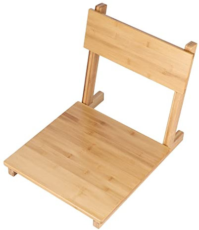 Japanischer Beinloser Stuhl, glatt poliert, neigbare Rückenlehne, Phyllostachys Pubescens Tatami-Stuhl für japanische Zimmer, faule Stuhlkissen (Edelstahl)