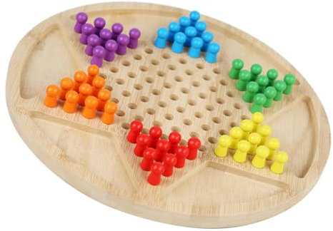 Amagogo Jeu de société Solitaire à chevilles, dames chinoises traditionnelles, décor de salon avec chevilles, Puzzle en bois, jeu de société, jeu de Table