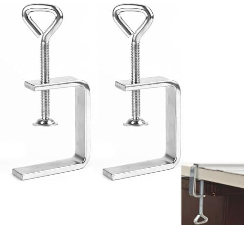 Morsetto a C Vite in Acciaio Inox,Morsetto a C,Morsetti da Falegname Acciaio Inox Morsetto di Fissaggio,Morsetto a C Resistenti,per Lavorazione Legno Fai da Te Saldatura Mobili,2 Pezzi