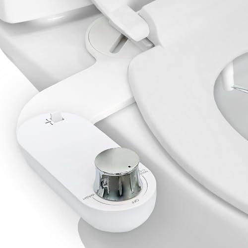 Medymoll toilettendeckel Bidet kaltes Wasser toilettensitz po dusche toilette klobrille podusche bidet einsatz für toilette wc deckel japanische toilette sitzring popodusche toilet seat gadgets(Chrom)