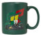 Red Bull, Sergio Perez, Checo' Tasse, grüne Porzellantasse mit einem Checo Perez Design in mexikanischen Flaggenfarben, Oracle Vollfarbiges Racing-Logo, offizieller Merchandise-Artikel.