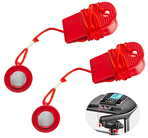 DALAETUS 2 pcs Llave de Seguridad para Cinta de Correr, Interruptor de Seguridad Magnético para Cintas de Correr, Accesorio de Parada de Emergencia, Entrenamiento Seguro