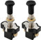 eMagTech 2 x Zugschalter, 12 V/24 V, 20 mm, für Fahrzeug, Motorrad, Ein-/Aus-Schalter, langes Gewinde, Push-Pull-Schalter für Elektroautos