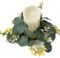 QIYUDUOLA Künstlicher Blumenkranz, Kerzenständer, Girlanden, Blumenkranz, Girlanden für Kerzenständer, Hochzeit, Party, Weihnachten, Tisch, 25 cm