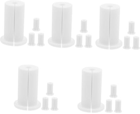 Angoily 5 Sätze Kabelschutz Schutzschlauch Schutzrohr Kabelummantelung Cable Management Kabellochabdeckung Drahtseil Kabelsätze Schnellverbinder Für Kabel Kieselgel Weiß 4 Stück * 5
