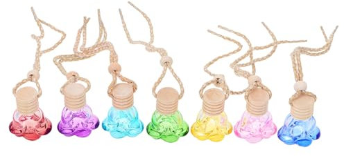 COSMEVIVI Glas Auto Pack Rose Parfüm Flaschen Hängen Auto Dekorationen Für