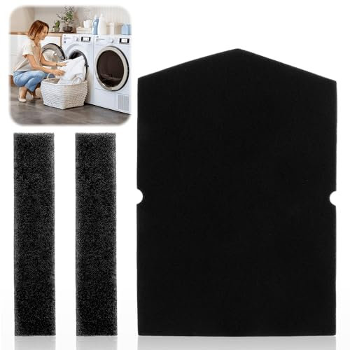 3 pcs Filtro di Ricambio in Schiuma per Asciugatrice Compatibile con Miele 6057930 + 9688381/9688380, Migliora l'Efficienza di Asciugatura, Compatibile con Tutti i Modelli Miele