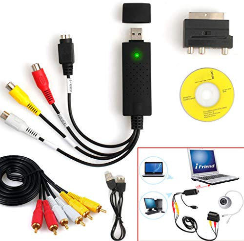 XITEA Câble vidéo professionnel USB 2.0 VHS vers convertisseur pour Win10