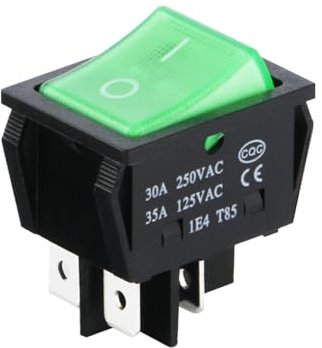 Premium Replacement Power Switch Button for Numatic 'Henry', Hetty, James, George, and Other Hoover Rocker Style Vacuum Cleaners – Turn On/Off Button Accessory,Spare Part (green)