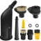 10 Pcs Steam Cleaner Nozzle Bristle Kit for Kärcher SC1/SC2/SC3/SC4/SC5/EasyFix - Nylon & Brass Brush Heads, Crevice Tools, High-Temp Replacement Accessories for Bathroom, Kitchen & More (SC1-SC5)